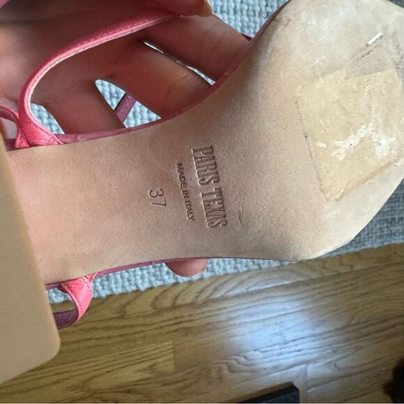 NEW Paris Texas Pink Reptile Block Heel Sandal 37 - Picture 5 of 5